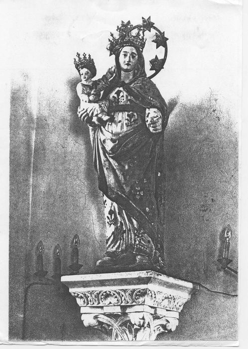 statue : Vierge à l'Enfant, (photocopie numérisée)