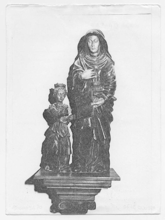 Groupe sculpté : Education de la Vierge