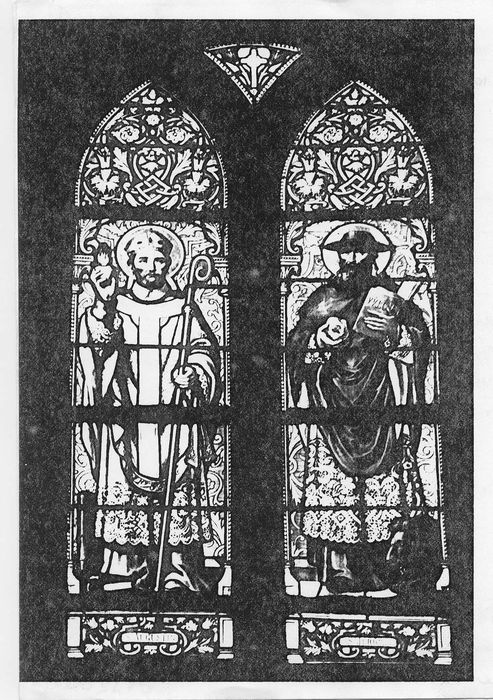 Deux verrières : Saint Augustin et Saint Jérôme