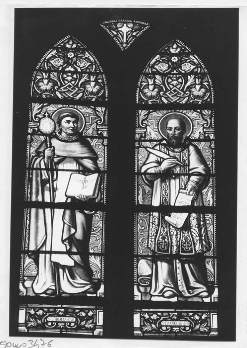 Deux verrières : Saint Thomas d'Aquin et Saint François de Sales