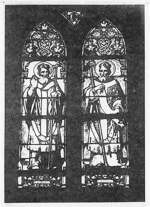 Deux verrières : Saint Athanase et Saint Jean Chrysostome