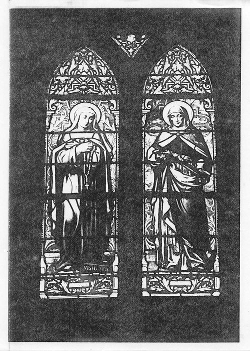 Deux verrières : Sainte Monique et Sainte Jeanne de Chantal