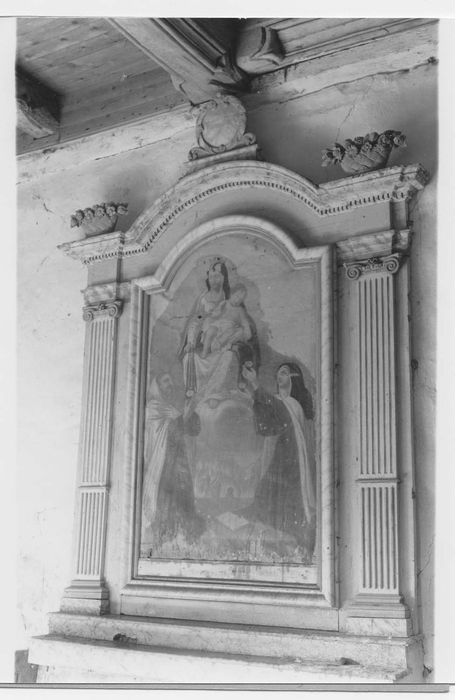 Retable du Rosaire et son tableau : Donation du Rosaire