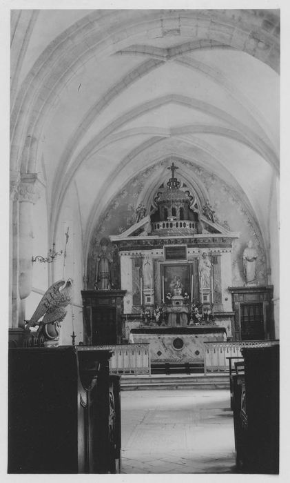 Autel (maître-autel), tabernacle, retable et tableau : Vierge à l'Enfant