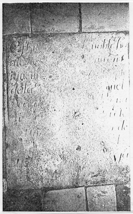 dalle funéraire d'un seigneur, (photocopie numérisée) 