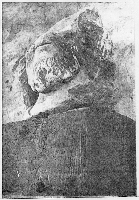Fragment de statue : Tête barbue