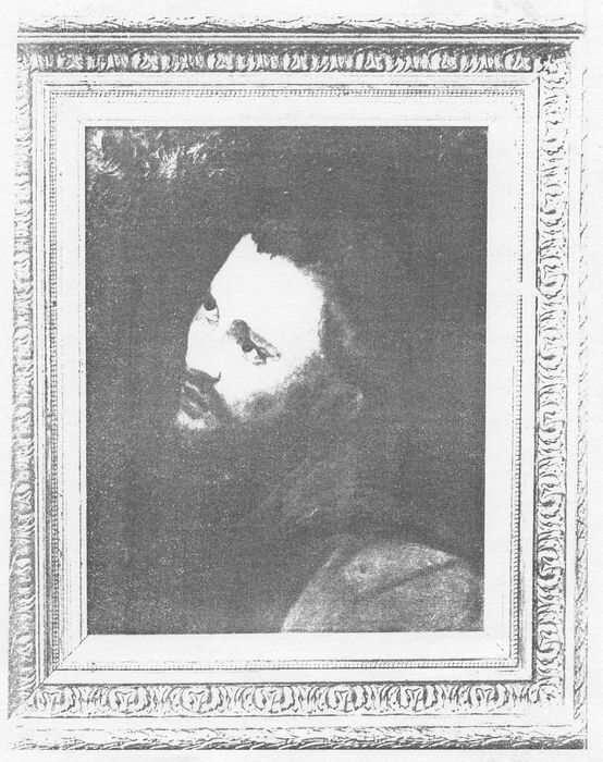 Tableau et son cadre : Portrait de saint François d'Assise