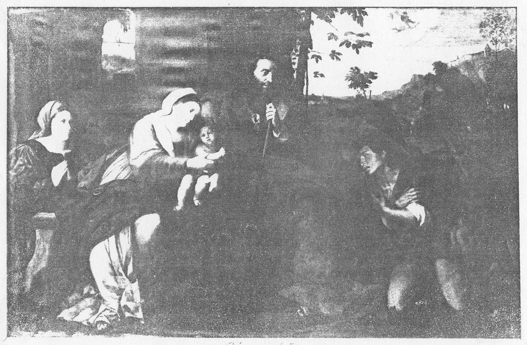 Tableau et son cadre : Sainte Famille