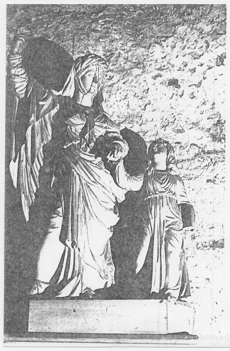 Groupe sculpté : Education de la Vierge