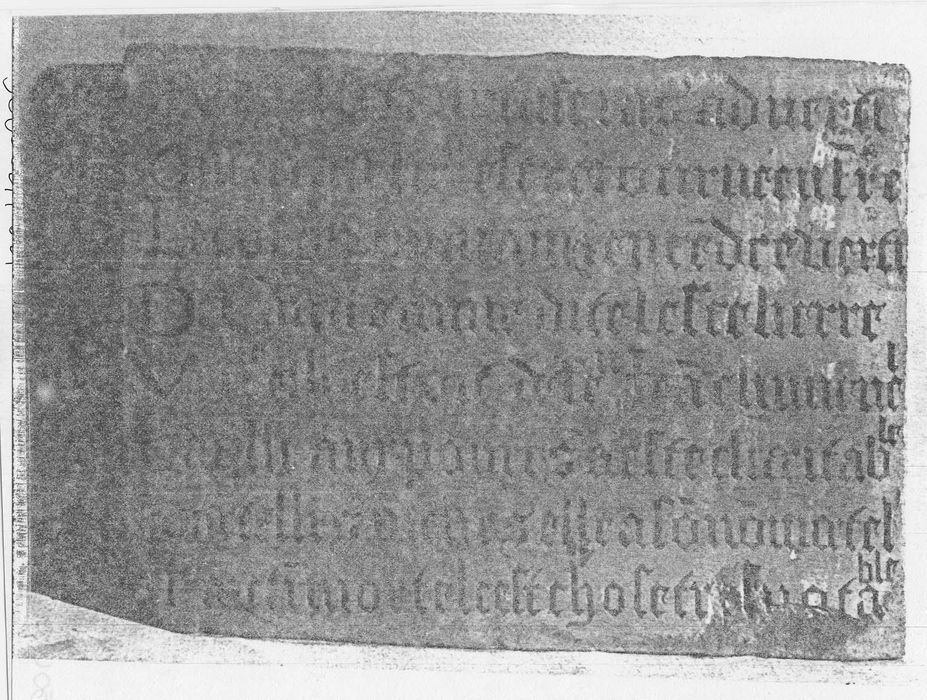 Plaque funéraire de Guillemine Le Scellière, veuve de Jean Chancerel