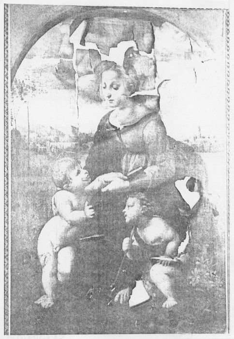 tableau : La Vierge et l’Enfant, (photocopie numérisée) 