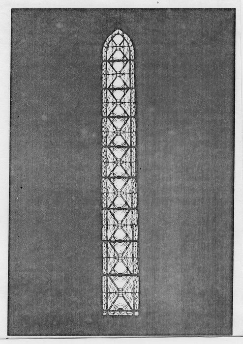 Six verrières du choeur et huit verrières de la nef