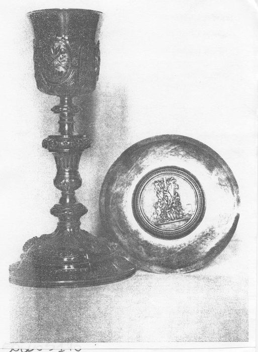 calice et sa patène figurante la descente de croix, (photocopie numérisée) 
