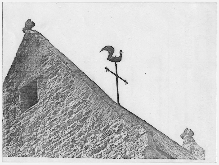 coq et croix de faîtage, (photocopie numérisée) 