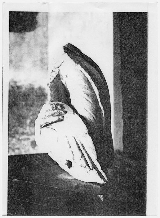 fragment sculpté, (photocopie numérisée) 