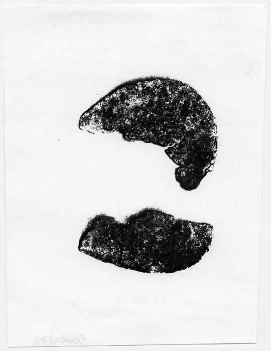 fragments d’urne cinéraire, (photocopie numérisée) 