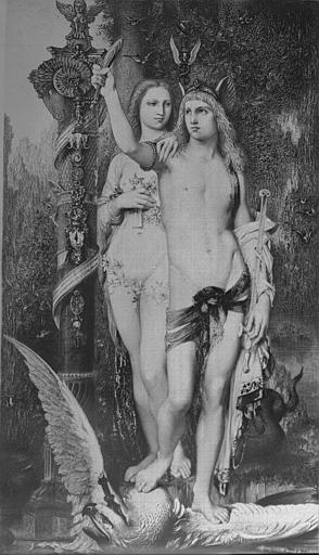 Gravure au burin, d'après un tableau : Médée et Jason
