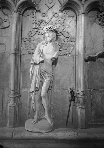 Statuette du Jubé (entreposée dans la chapelle latérale gauche) : Ecce Homo