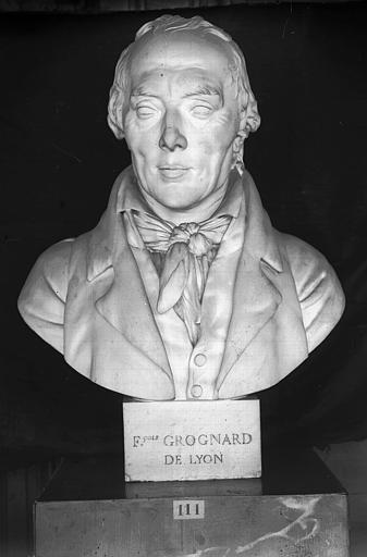 Buste en marbre (sculpture lyonnaise) : François Grognard