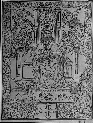 Missel à l'usage de Lyon ayant appartenu à l'abbé, curé de Soucieu-en-Jarrez : Christ en Majesté