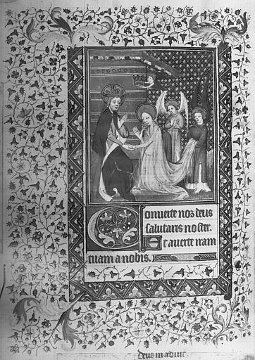 Page de manuscrit : Couronnement de la Vierge