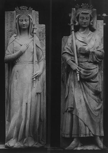 Moulages - Tombeaux de Berthe, femme de Pépin le Bref, et de Philippe, fils de Louis VI : Gisants