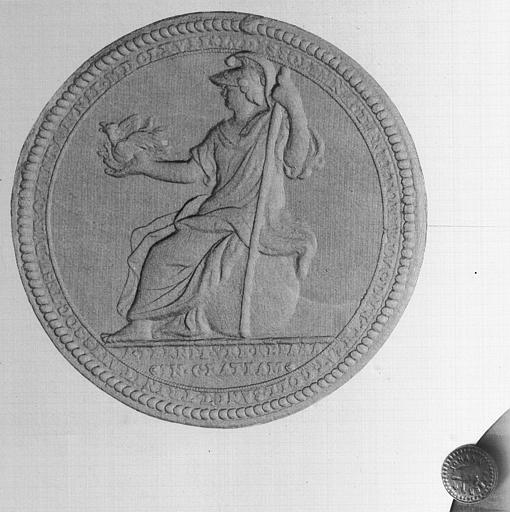 Médaille : Souvenir de réception des Echevines de L. au collège de la Trinité (avers)