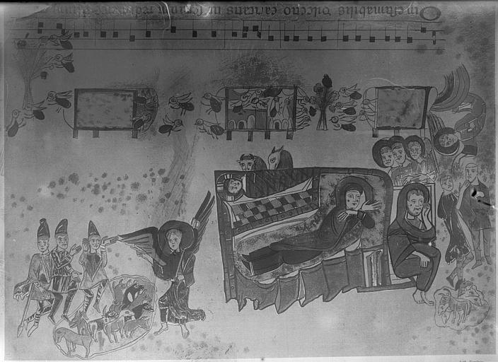 Lithographie. Exultet de Gaîté, numéro 1, planche VI : La Nativité