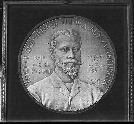 Médaille (avers) : Portrait de Michel Perret (1861-1893)