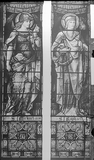 Panneaux de vitrail : Saint Michael et saint Raphaël