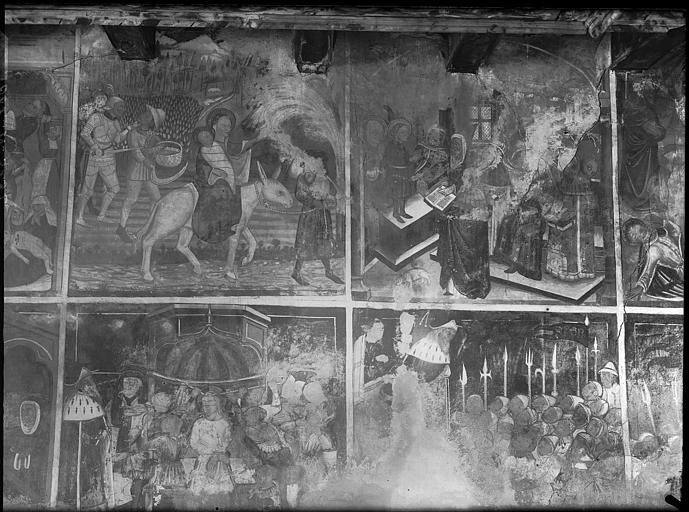 Vue intérieure : Peintures murales (détail)