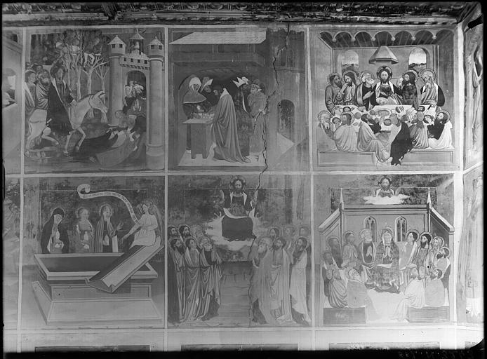 Vue intérieure : Peintures murales (détail)