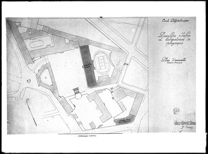 Plan du pavillon Joffre et des laboratoires de physique