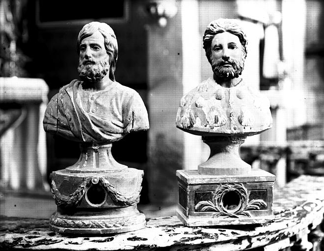 Deux chefs reliquaires en bois peint et doré - © Ministère de la Culture (France), Médiathèque du patrimoine et de la photographie, diffusion GrandPalaisRmn Photo