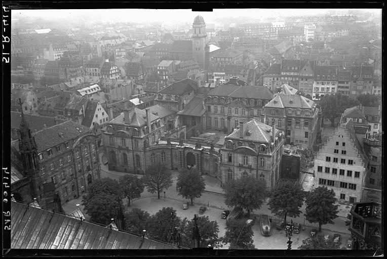 Palais et ses alentours, vue plongeante