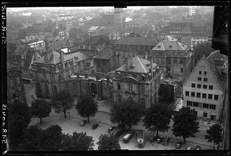 Palais et ses alentours, vue plongeante