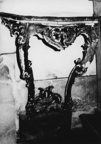console d'applique, détail