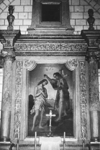 autel, retable, tableau (autel secondaire) : Le Baptême du Christ