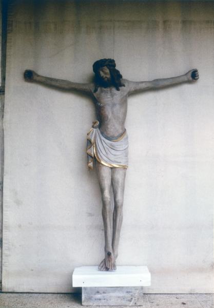 statue, détail du Christ du calvaire