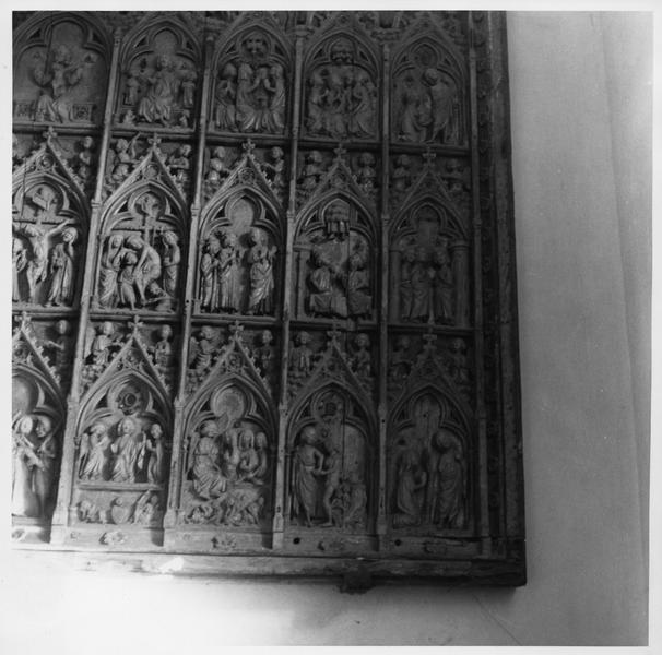 retable, bas-relief : Scènes de la vie et de la Passion du Christ