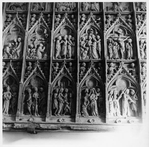retable, bas-relief : Scènes de la vie et de la Passion du Christ