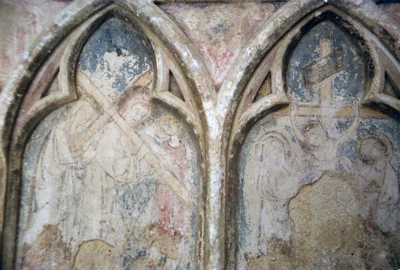 retable, détail : Le Portement de croix