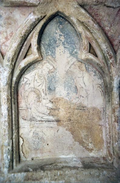 retable, détail : La Mise au tombeau
