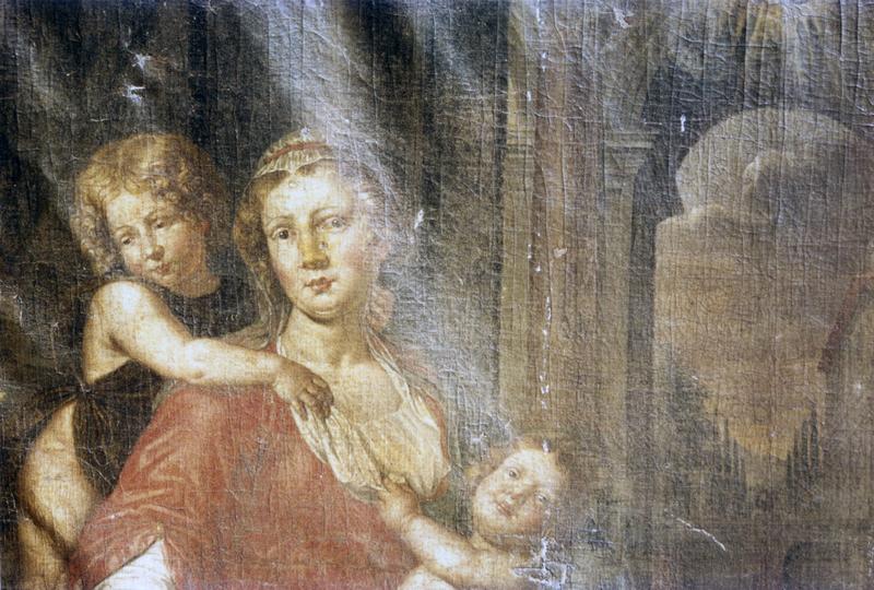 tableau : Sainte Hélène et la Charité, détail