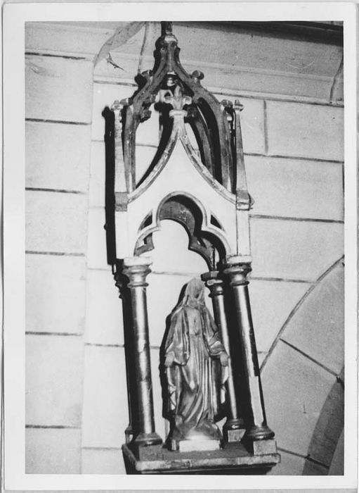 bâton de procession et sa statue (statuette) : Vierge