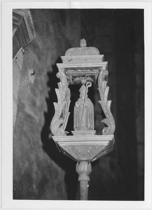 bâton de procession et sa statue (statuette) : Saint Nicolas