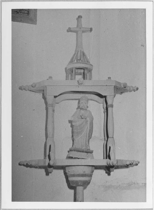 bâton de procession et sa statue (statuette) : Saint Loup