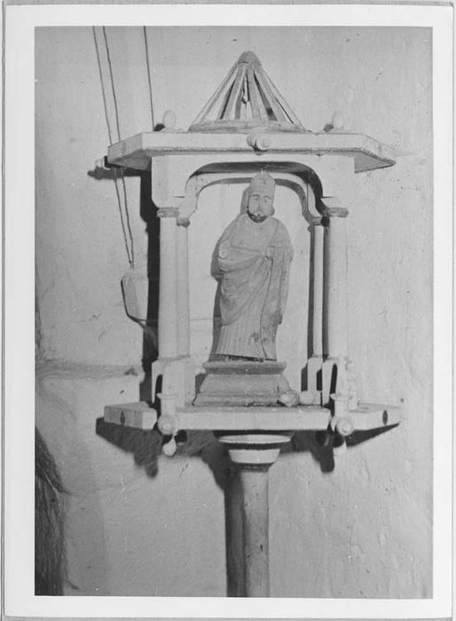 bâton de procession et sa statue (statuette) : Saint Servais