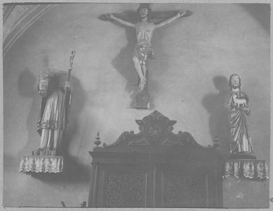 statues : Christ en croix, Saint Jean-Baptiste, Saint Dizier - © Ministère de la Culture (France), Médiathèque du patrimoine et de la photographie, diffusion GrandPalaisRmn Photo