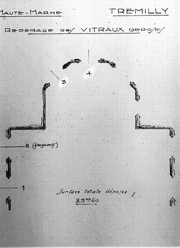 Plan de dépose des vitraux